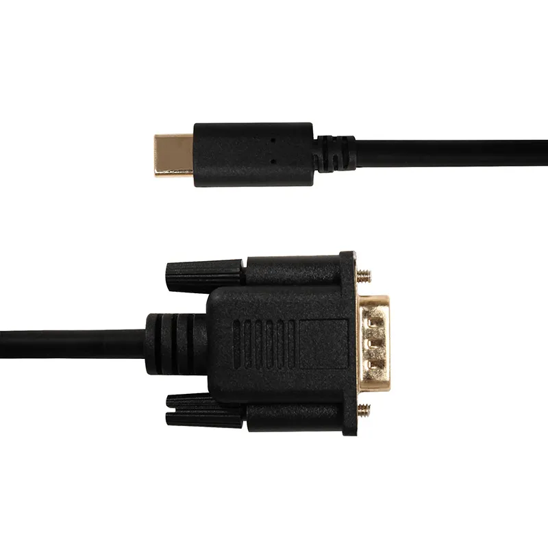 Bestpreis 1,8 m 6FT USB 3,1 Typ C Stecker auf VGA Stecker Konverter Kabel für HDTV PC