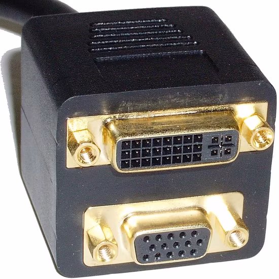 Passives Replikatorkabel 1 DVI auf 1 DVI und 1 VGA